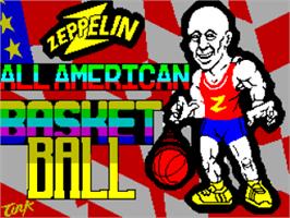 Title screen of All American Basketball on the Sinclair ZX Spectrum.
