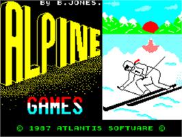Title screen of Alpine Games on the Sinclair ZX Spectrum.