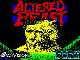 Title screen of Altered Beast on the Sinclair ZX Spectrum.