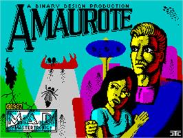 Title screen of Amaurote on the Sinclair ZX Spectrum.