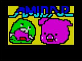 Title screen of Amidar on the Sinclair ZX Spectrum.