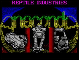 Title screen of Anaconda on the Sinclair ZX Spectrum.