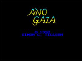 Title screen of Ano Gaia on the Sinclair ZX Spectrum.