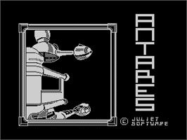 Title screen of Antares on the Sinclair ZX Spectrum.
