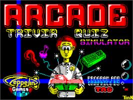 Title screen of Arcade Trivia Quiz on the Sinclair ZX Spectrum.