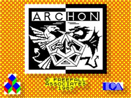 Title screen of Archon - The Light And The Dark on the Sinclair ZX Spectrum.