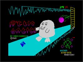 Title screen of Arctic Antics on the Sinclair ZX Spectrum.