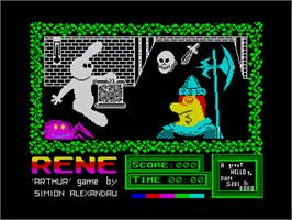 Title screen of Arthur on the Sinclair ZX Spectrum.