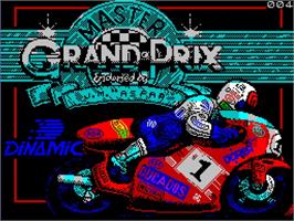 Title screen of Aspar GP Master on the Sinclair ZX Spectrum.