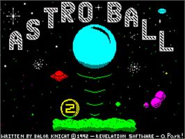 Title screen of Astroball on the Sinclair ZX Spectrum.