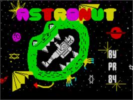 Title screen of Astronut on the Sinclair ZX Spectrum.