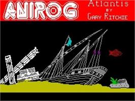 Title screen of Atlantis on the Sinclair ZX Spectrum.