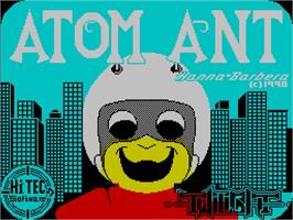 Title screen of Atom Ant on the Sinclair ZX Spectrum.