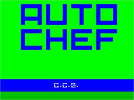 Title screen of Auto Chef on the Sinclair ZX Spectrum.