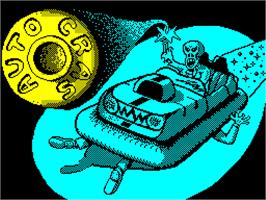 Title screen of Autocrash on the Sinclair ZX Spectrum.