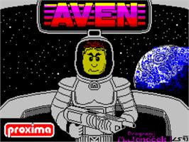 Title screen of Aven on the Sinclair ZX Spectrum.