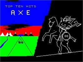 Title screen of Axe - A Tale Of Carthelion on the Sinclair ZX Spectrum.