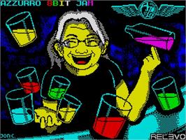 Title screen of Azzurro 8bit Jam on the Sinclair ZX Spectrum.