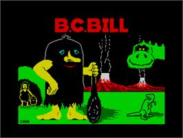 Title screen of B.c. Bill on the Sinclair ZX Spectrum.