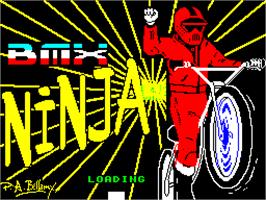 Title screen of BMX Ninja on the Sinclair ZX Spectrum.