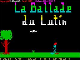 Title screen of Ballade Du Lutin, La on the Sinclair ZX Spectrum.