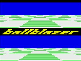 Title screen of Ballblazer on the Sinclair ZX Spectrum.