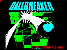 Title screen of Ballbreaker 2 on the Sinclair ZX Spectrum.