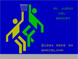 Title screen of Basket on the Sinclair ZX Spectrum.
