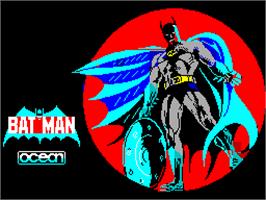 Title screen of Batman: The Caped Crusader on the Sinclair ZX Spectrum.