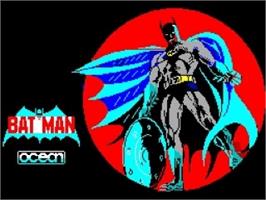 Title screen of Batman on the Sinclair ZX Spectrum.