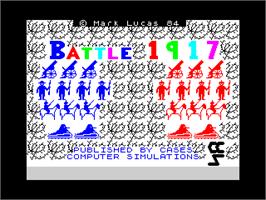 Title screen of Battle 1917 on the Sinclair ZX Spectrum.