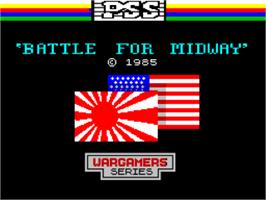 Title screen of Battle For Midway on the Sinclair ZX Spectrum.