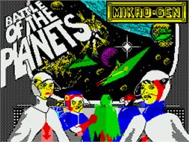 Title screen of Battle Of The Planets on the Sinclair ZX Spectrum.