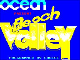 Title screen of Beach Volley on the Sinclair ZX Spectrum.