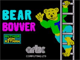 Title screen of Bear Bovver on the Sinclair ZX Spectrum.