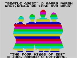 Title screen of Beatle Quest on the Sinclair ZX Spectrum.