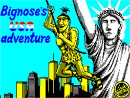 Title screen of Big Nose's American Adventure on the Sinclair ZX Spectrum.
