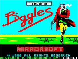 Title screen of Biggles on the Sinclair ZX Spectrum.
