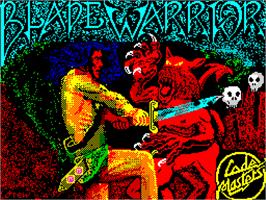 Title screen of Blade Warrior on the Sinclair ZX Spectrum.