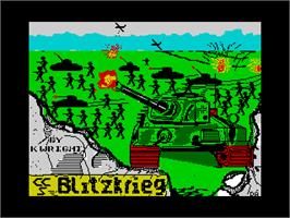 Title screen of Blitzkrieg on the Sinclair ZX Spectrum.