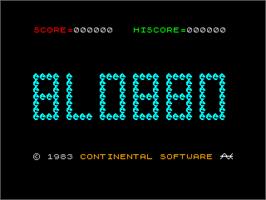 Title screen of Blobbo on the Sinclair ZX Spectrum.