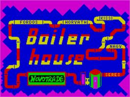 Title screen of Boiler House on the Sinclair ZX Spectrum.