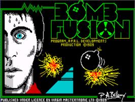 Title screen of Bombfusion on the Sinclair ZX Spectrum.