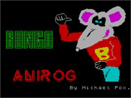 Title screen of Bongo on the Sinclair ZX Spectrum.