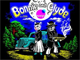 Title screen of Bonnie and Clyde on the Sinclair ZX Spectrum.
