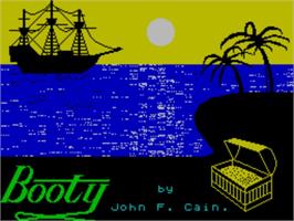 Title screen of Booty on the Sinclair ZX Spectrum.