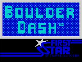 Title screen of Boulder Dash on the Sinclair ZX Spectrum.
