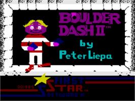 Title screen of Boulder Dash 2 - Rockford's Revenge on the Sinclair ZX Spectrum.