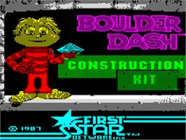 Title screen of Boulder Dash Construction Kit on the Sinclair ZX Spectrum.
