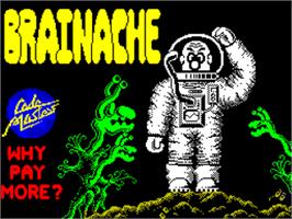 Title screen of Brainache on the Sinclair ZX Spectrum.